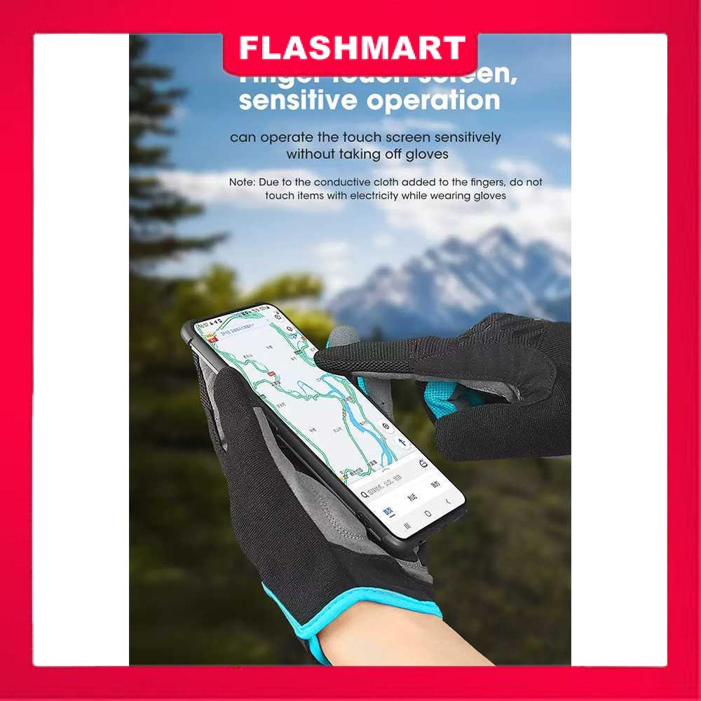 Murah Lebay Flashmart Sarung Tangan Sepeda SBR Pad Touchscreen - A0023