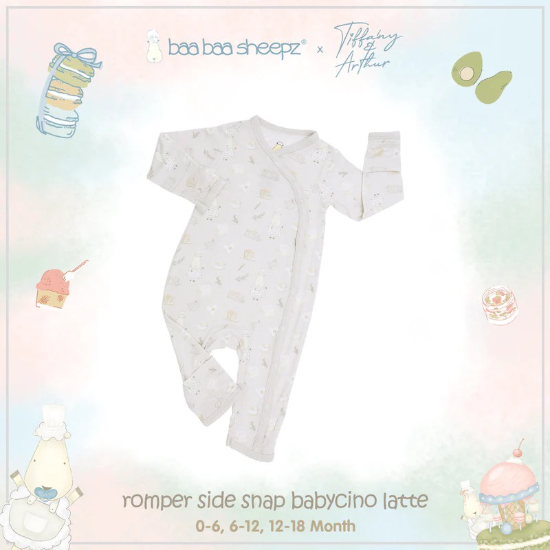 Baa Baa Sheepz Bamboo Romper With Side Snap