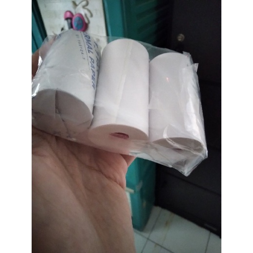 

Thermal Label Kertas Stiker Sticker Barcode 57 / 58 mm x 30 mm Coreless Continous Peripage Paperang