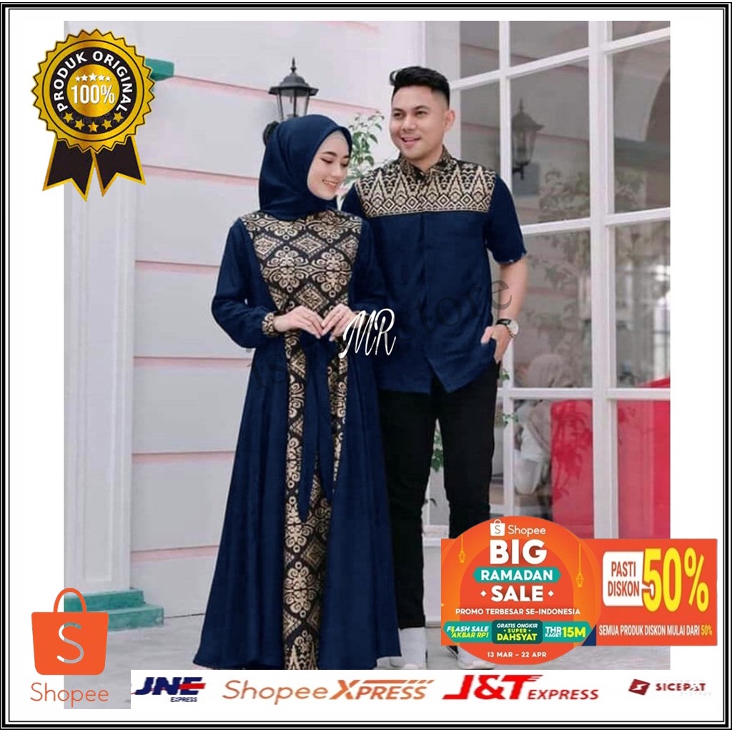 Isywa Couple -  Irwansyah Ruffle Batik Couple Ori Ndoro Jowi Garansi Termurah Shopee - BATIK COUPLE 