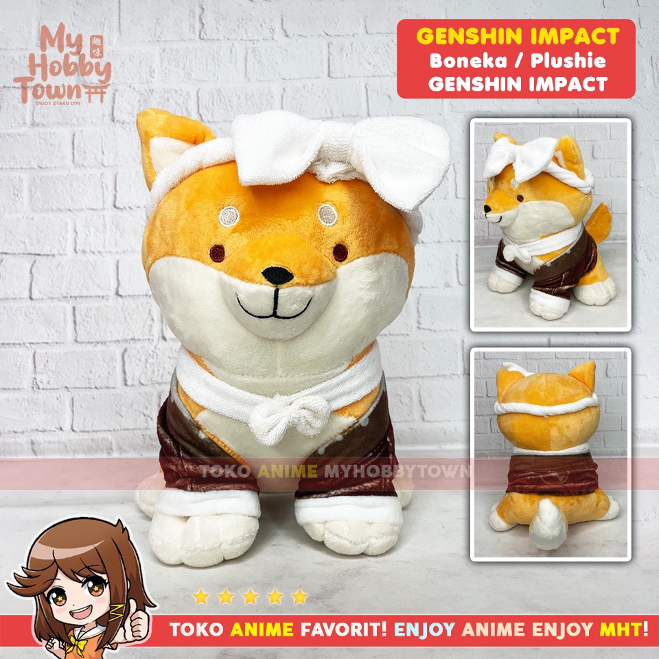 Boneka Anime Game Karakter Genshin Impact Taromaru Taroumaru Shiba Inu Plushie Doll