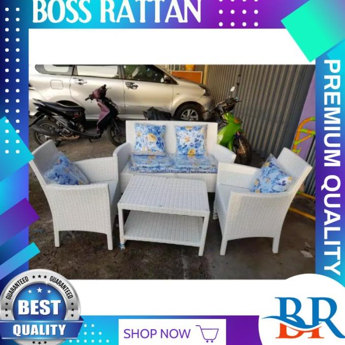 Set Kursi Sofa Hawai Bangku Korsi Duduk Teras Rotan Sintetis Minimalis