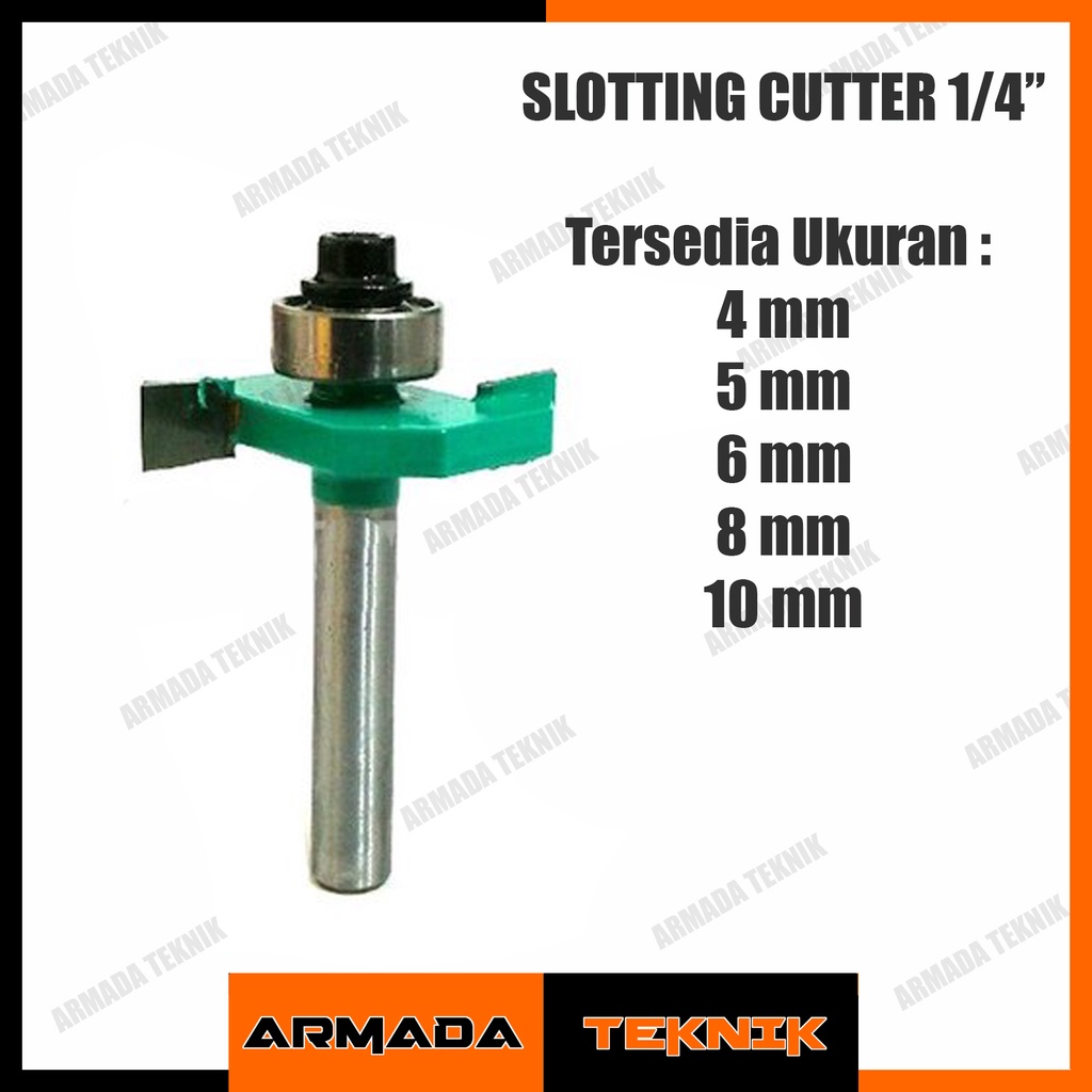 Mata Profil Slotting Bit 1/4"  Trimmer Router 4 5 6 8 10 mm Wipro