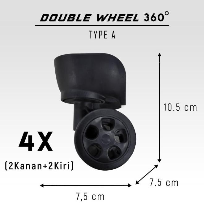Part Koper : Roda 360 Derajat Set 1 Koper Tipe A