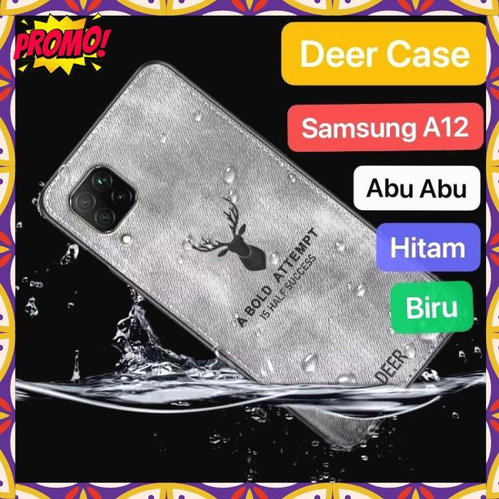 Case Samsung A12 2021 Deer Case Emboidery Soft Case Handphone