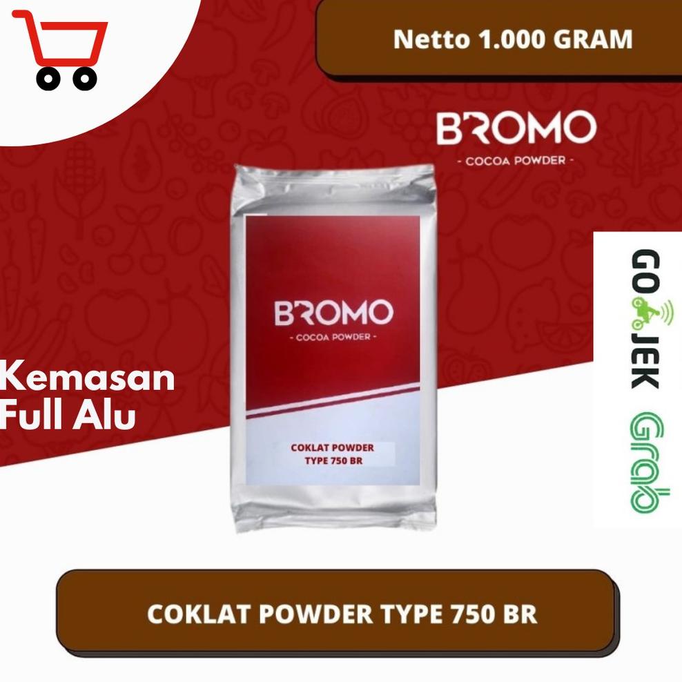 

[KODE 1920] BROMO Kakao Powder BR 750| Semi-Dark Coklat 100% ASLI Cocoa