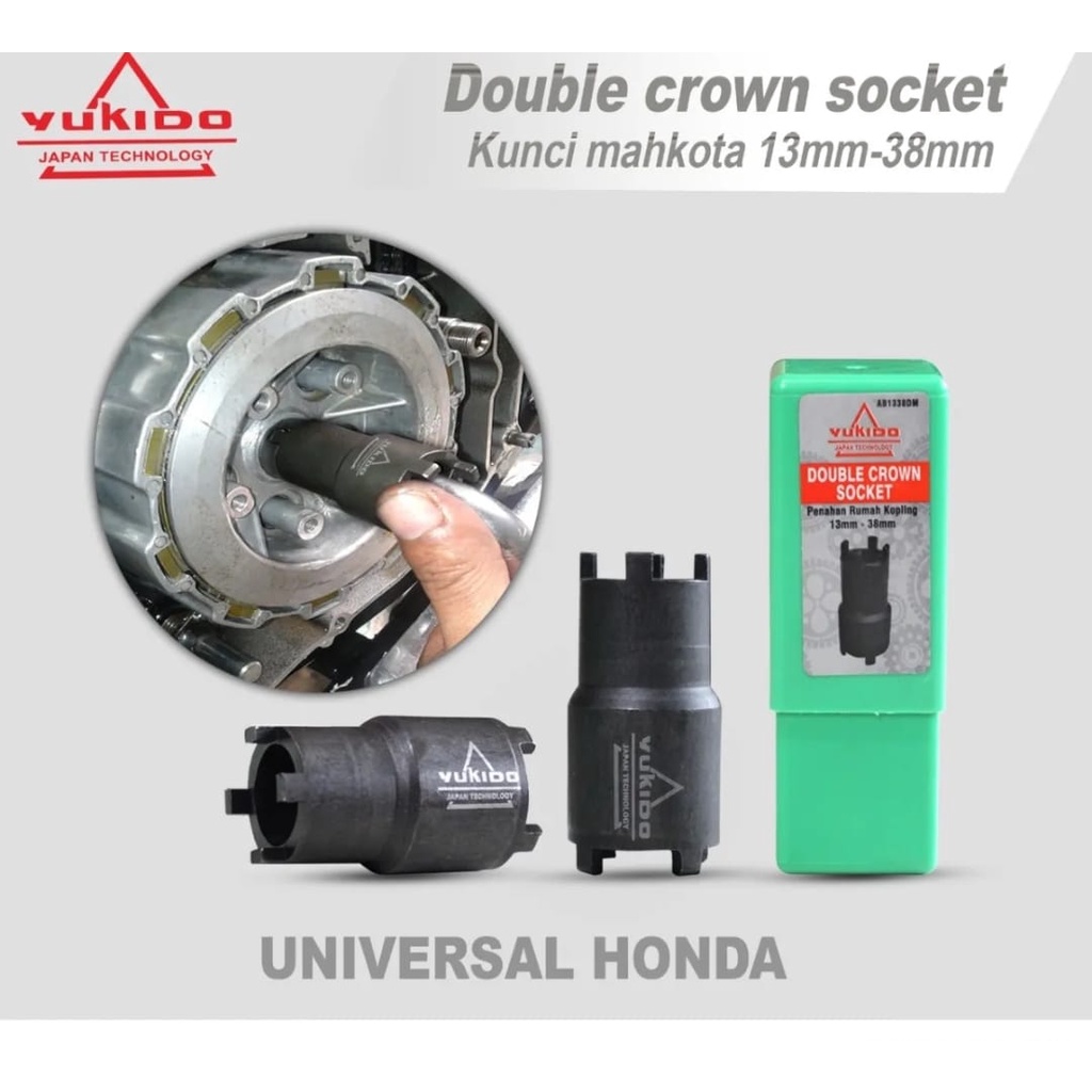 PAKET 2 SET Kunci Mahkota + Gagang Stang Kunci Sok Sock L / DOUBLE CROWN SOCKET KUNCI MAHKOTA GANDA KOPLING GAGANG SOK L 1/2