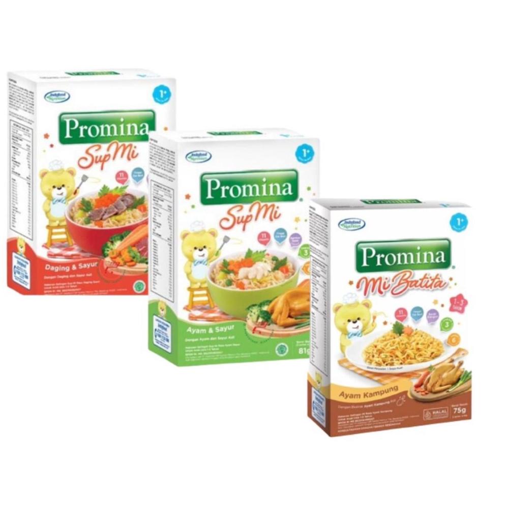 

>V44859) Makanan Bayi Promina Sup Mie Ayam Sayur & Daging Sayur 120gr / Promina Mi Batita 75gr / instant instan mie mi noodle 12+