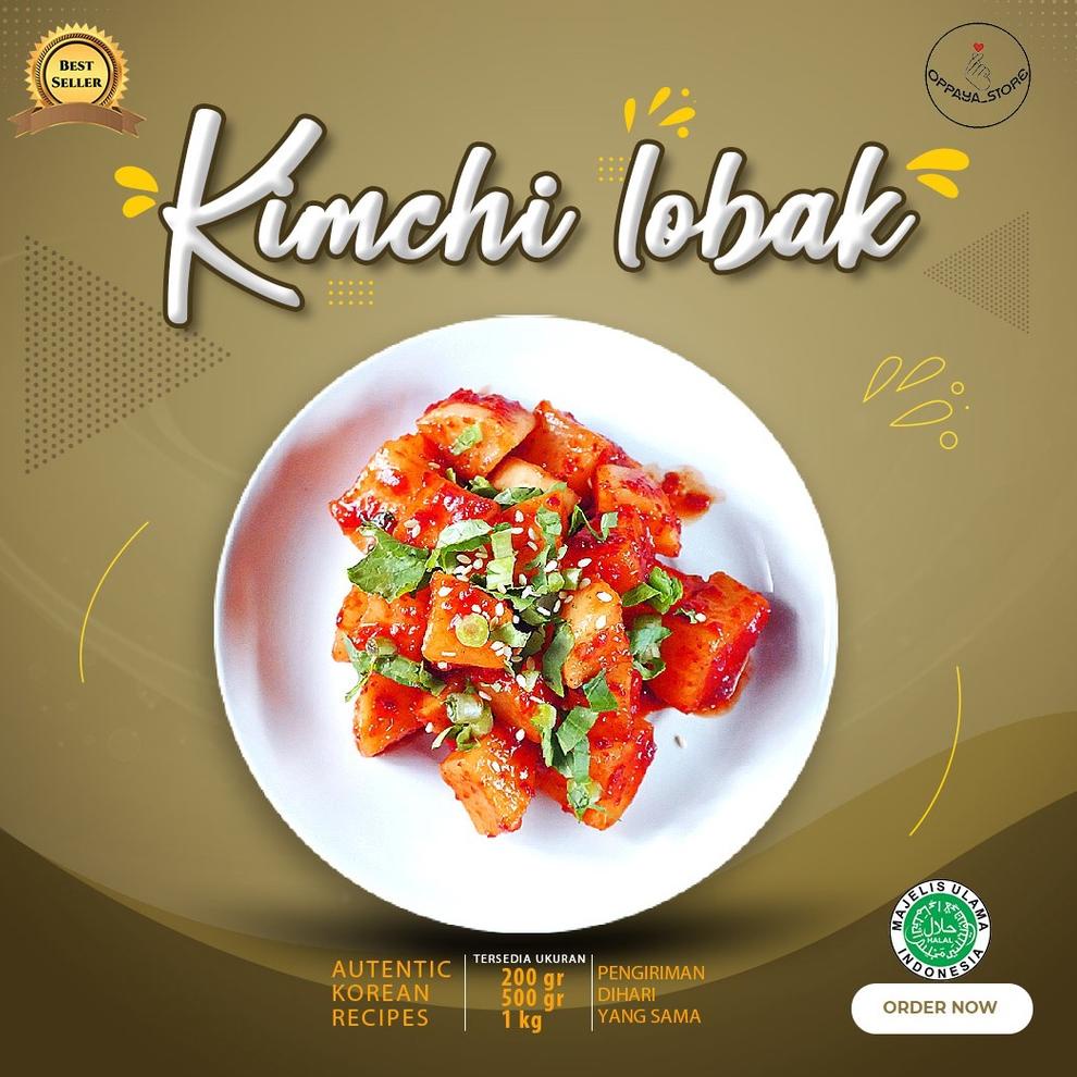 

Terlaku.../ Fresh Kimchi Lobak 500 Gram Dibuat Oleh Chef Korea Asli Enak