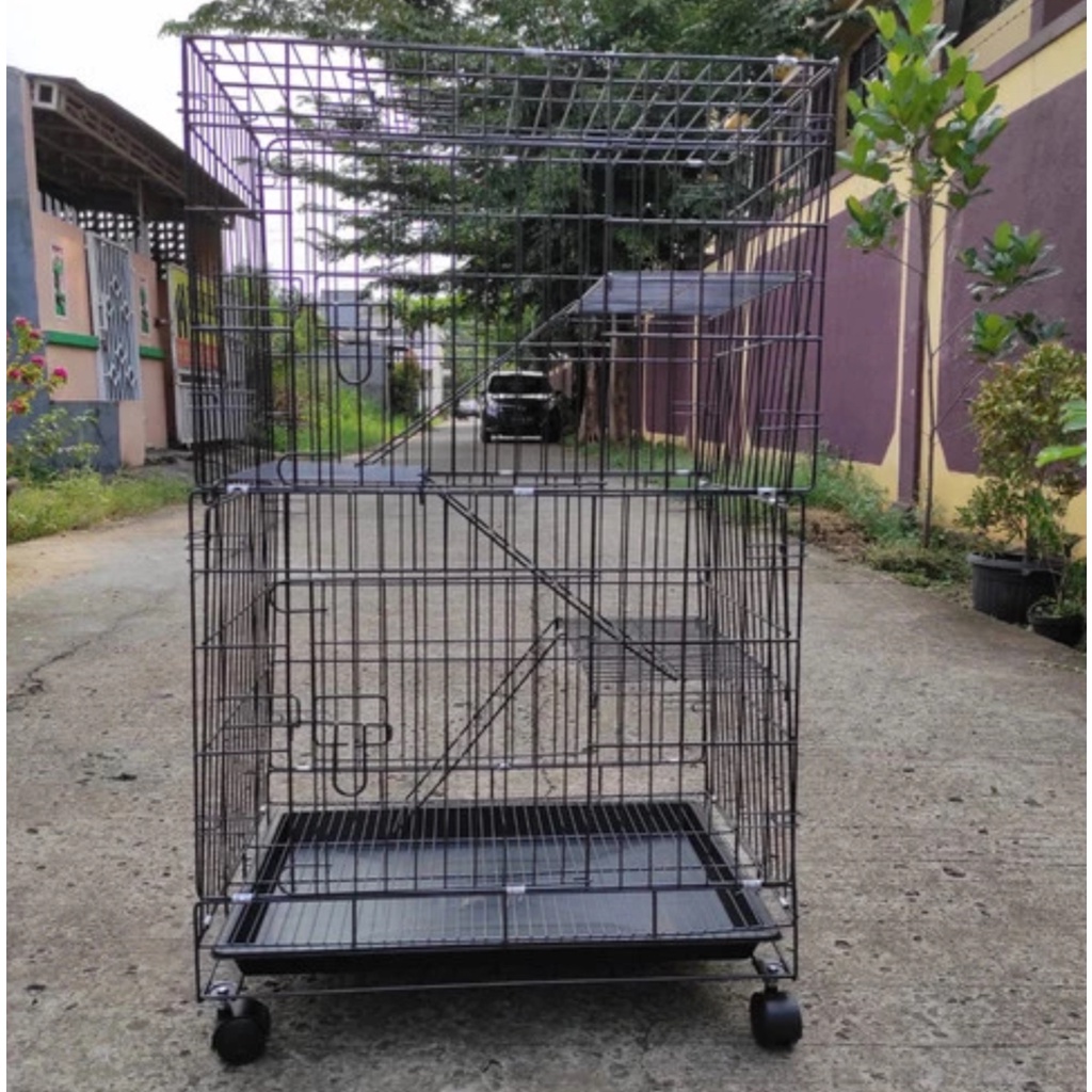 kandang kucing 3 tingkat ukuran jumbo termurah xxl 60cm