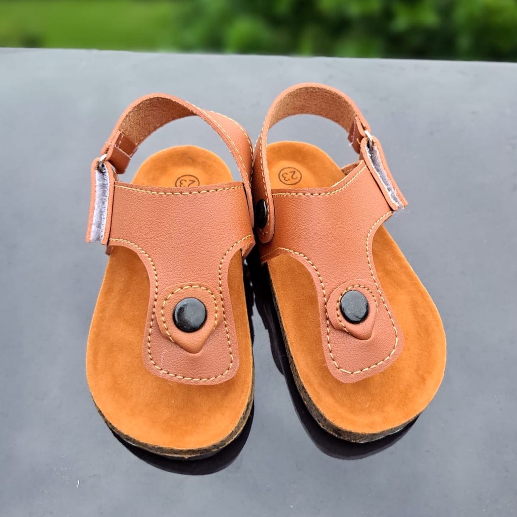 VINANDOZ SP06 Sandal Puyuh Anak Unisex Motif Japit Umur 1 2 3 tahun - Bahan Kulit Sintesis - Anti Slip