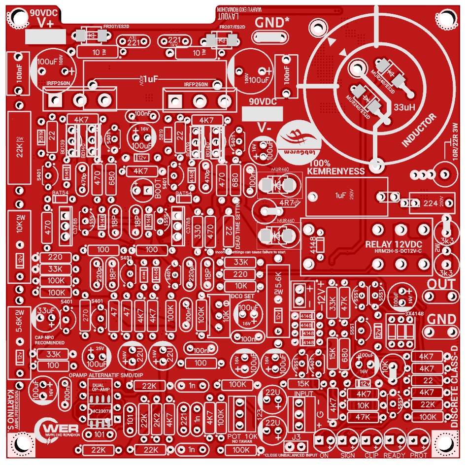 PCB CLASS D UCD DISCRETE KOTAK FIX, SUPERLITE totem BD