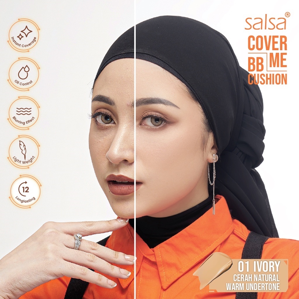 SALSA Cover Me BB Cushion Refill - Semi Matte with Red Algae Niacinamide &amp; Centella Smooth Medium Coverage Foundation Makeup