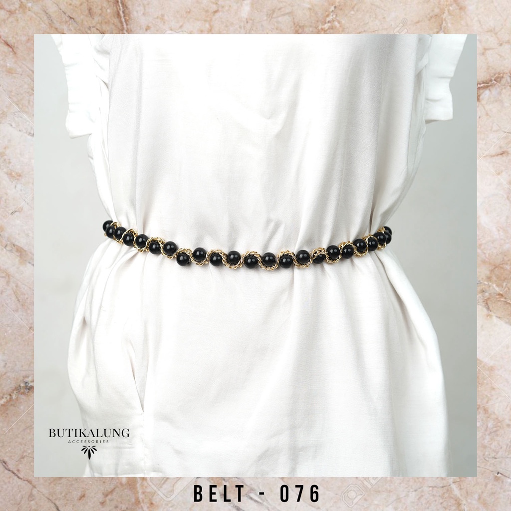 Ikat Pinggang Mutiara Gesper Rantai Women Belt Wanita Tali Pinggang Sabuk 076 BUTIKALUNG