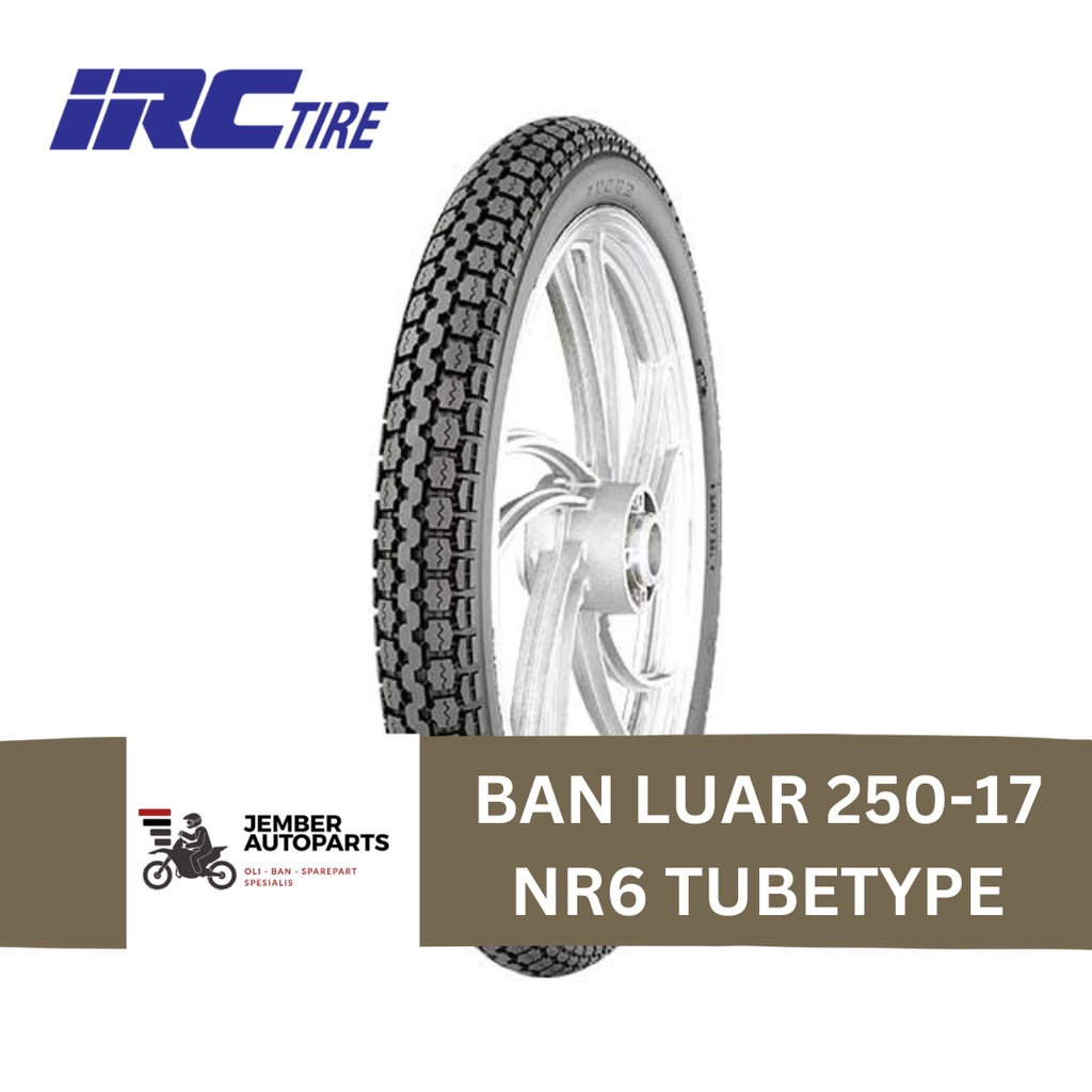 Ban Luar 250-17 IRC NR6 Tubetype Motor Vega Jupiter Supra Kharisma Revo Lama