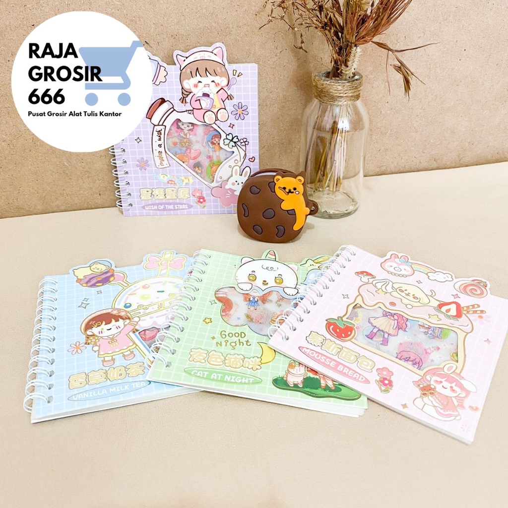 

buku spiral stiker XTQ-GDK kecil SENMU LUCU BENING MOMO ANTI AIR COD termurah