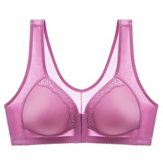 GO!BR1184 BH Renda Wanita Push Up Seksi Seamless Sexy Full Cup Tanpa Kawat Motif Pengait Tali  Depan