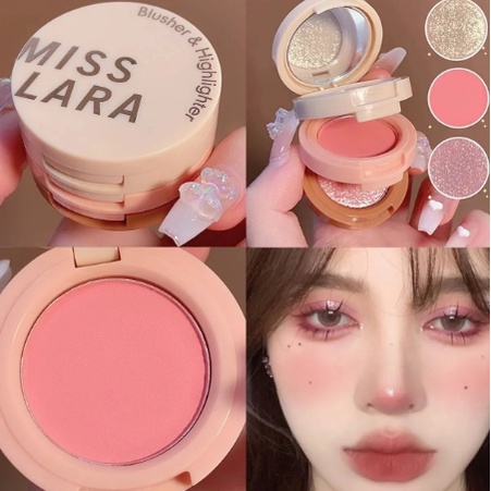 Miss Lara Blusher &amp; Hightlighter / Perona Pipi / Bedak Rias Wajah