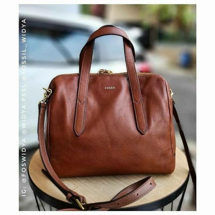 Tas Fossil Sydney Satchel Medium Brown - New With Tag HOT PROMO