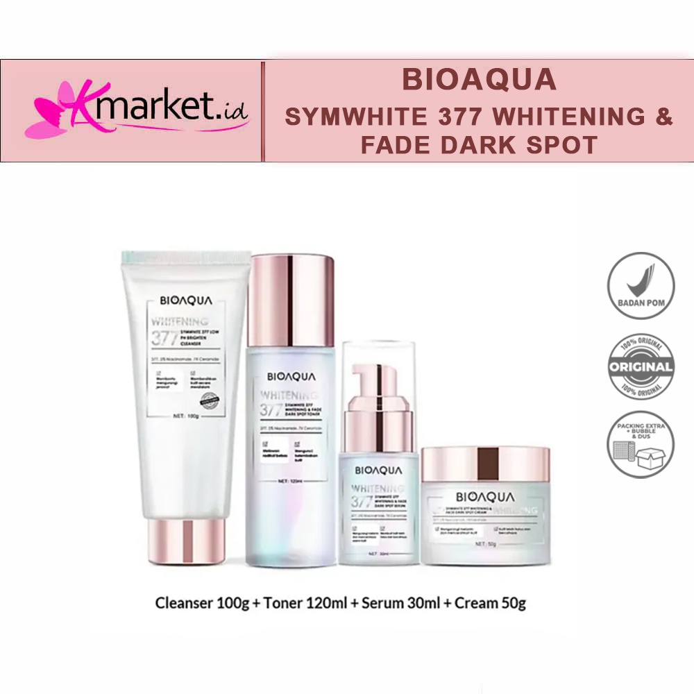 BIOAQUA SymWhite 377 Whitening &amp; Fade Dark Spot Cleanser | Toner | Serum | Cream