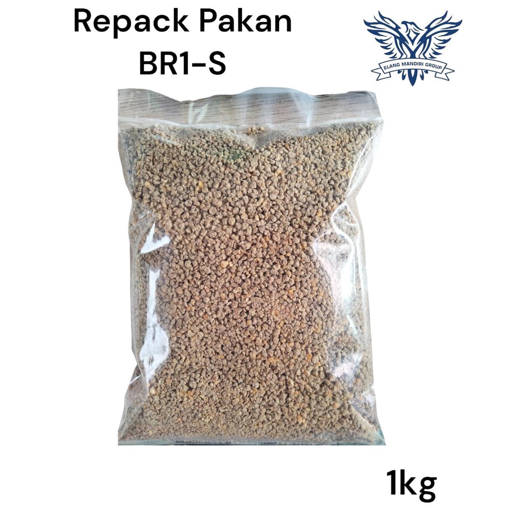 Repack 1 KG BR 1 S Pakan Jadi Starter Ayam Pedaging Umur 8-21 Hari BR1- S Wonokoyo Jaya Kusuma