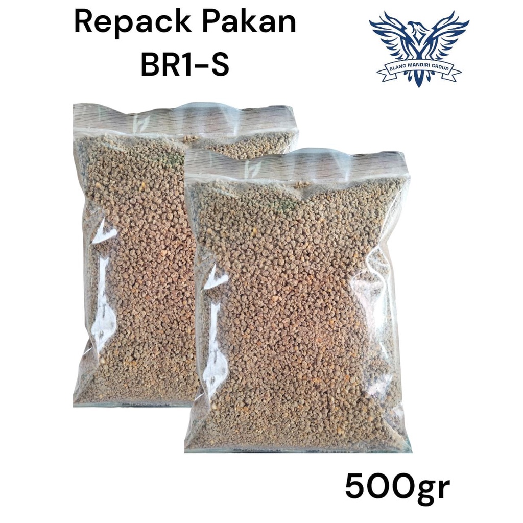 Repack 500gr BR 1 S Pakan Jadi Starter Ayam Pedaging Umur 8-21 Hari BR1- S Wonokoyo Jaya Kusuma