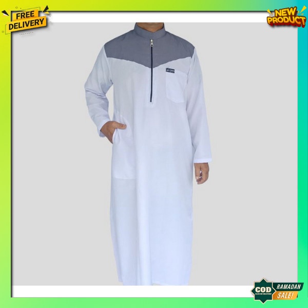 Koko Panjang Jubah Cowok Terbaru 2023 Import Modern Kokoh Lak Jubah Pria Putih Polos Gamis Pria Juba