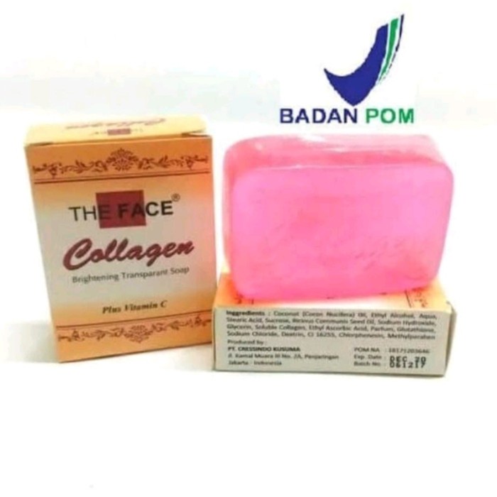 THE FACE SABUN COLLAGEN SABUN WAJAH BRIGHT BATANGAN SABUN COLAGEN 80GR