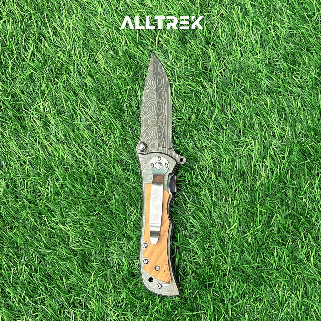 Alltrek Pisau Lipat Camping Tribal A Survival Folding Knife