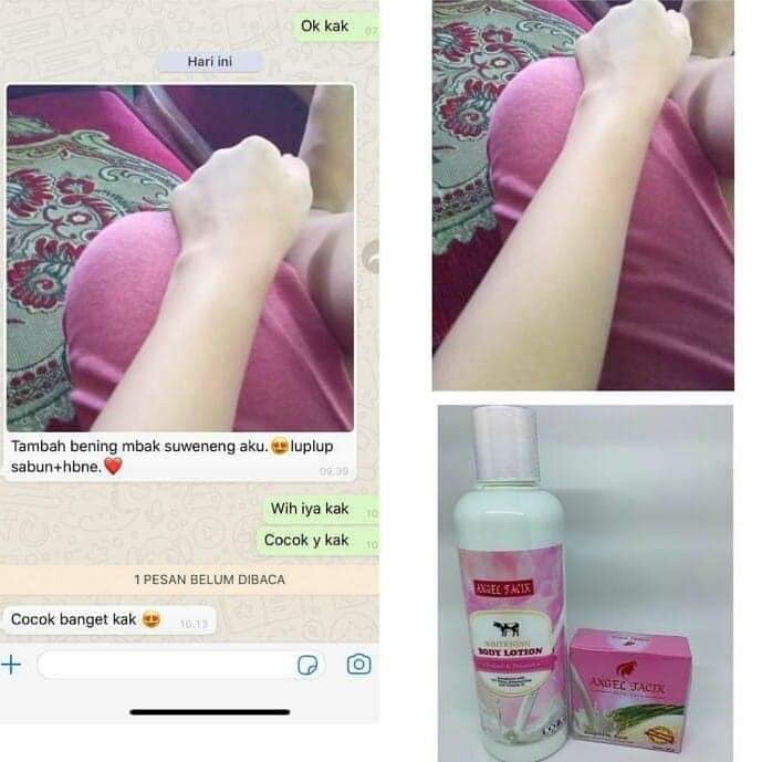 paket angel tacik(sabun+HB) Bpom handbody/lotion badan memutihkan MuRaH