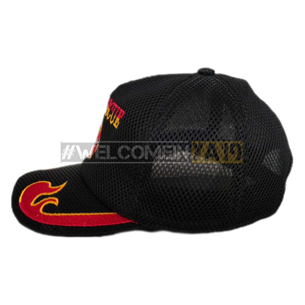 Topi Jaring Fire Rescue Menyala / Topi Logo Pemadam