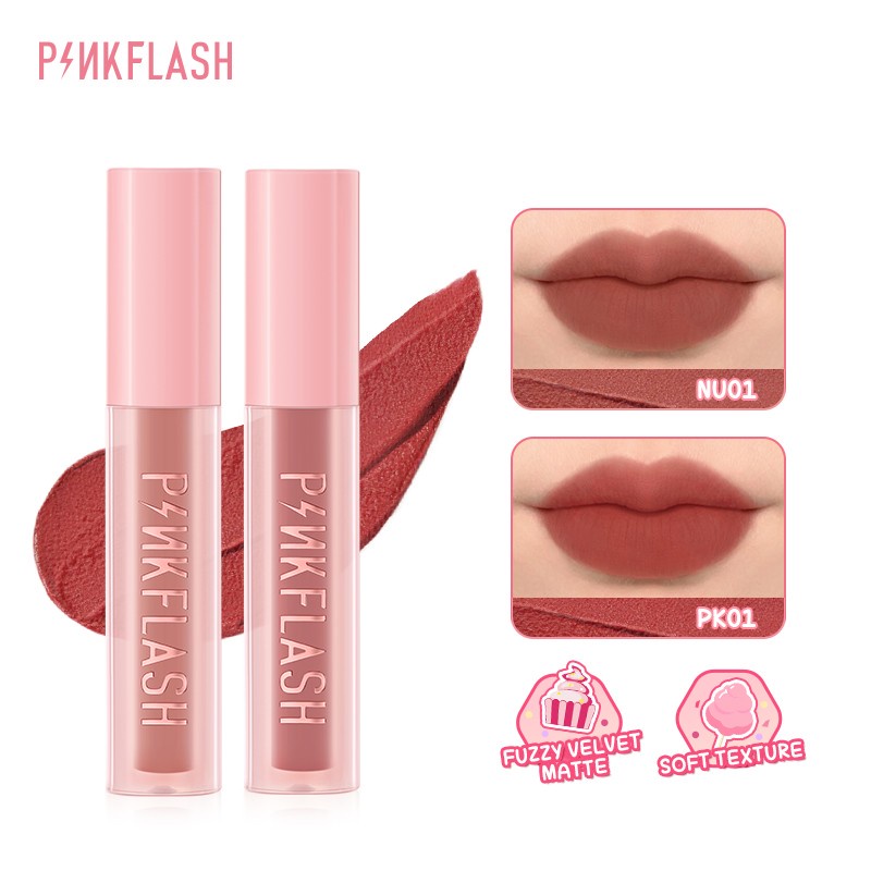 PINKFLASH PinkSweetie Fuzzy Soft Velvet Matte Lip Clay for Lip & Cheek / Powdery Lip Gloss