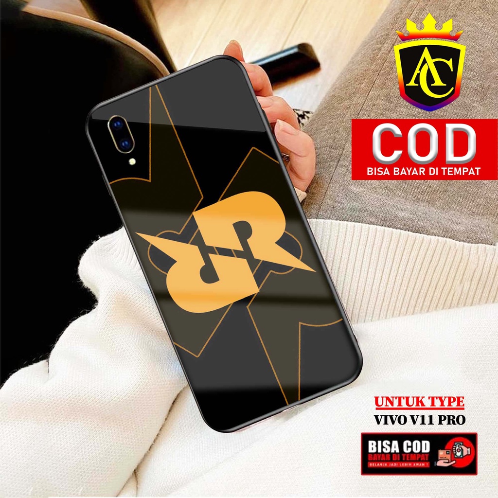 Case Vivo V11 Pro - Aneka Case - [ RRQ ] Softcase Glass - Hardcase Glossy - Fashion Case hp Vivo V11
