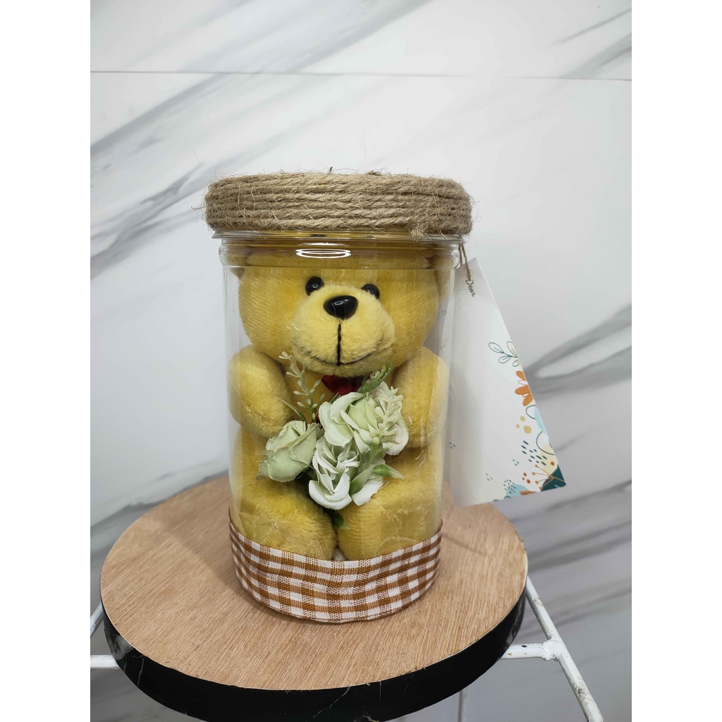 Buket Tabung/ Buket Boneka Tabung/Buket Wisuda/Free Kartu Ucapan&Paper-Bag