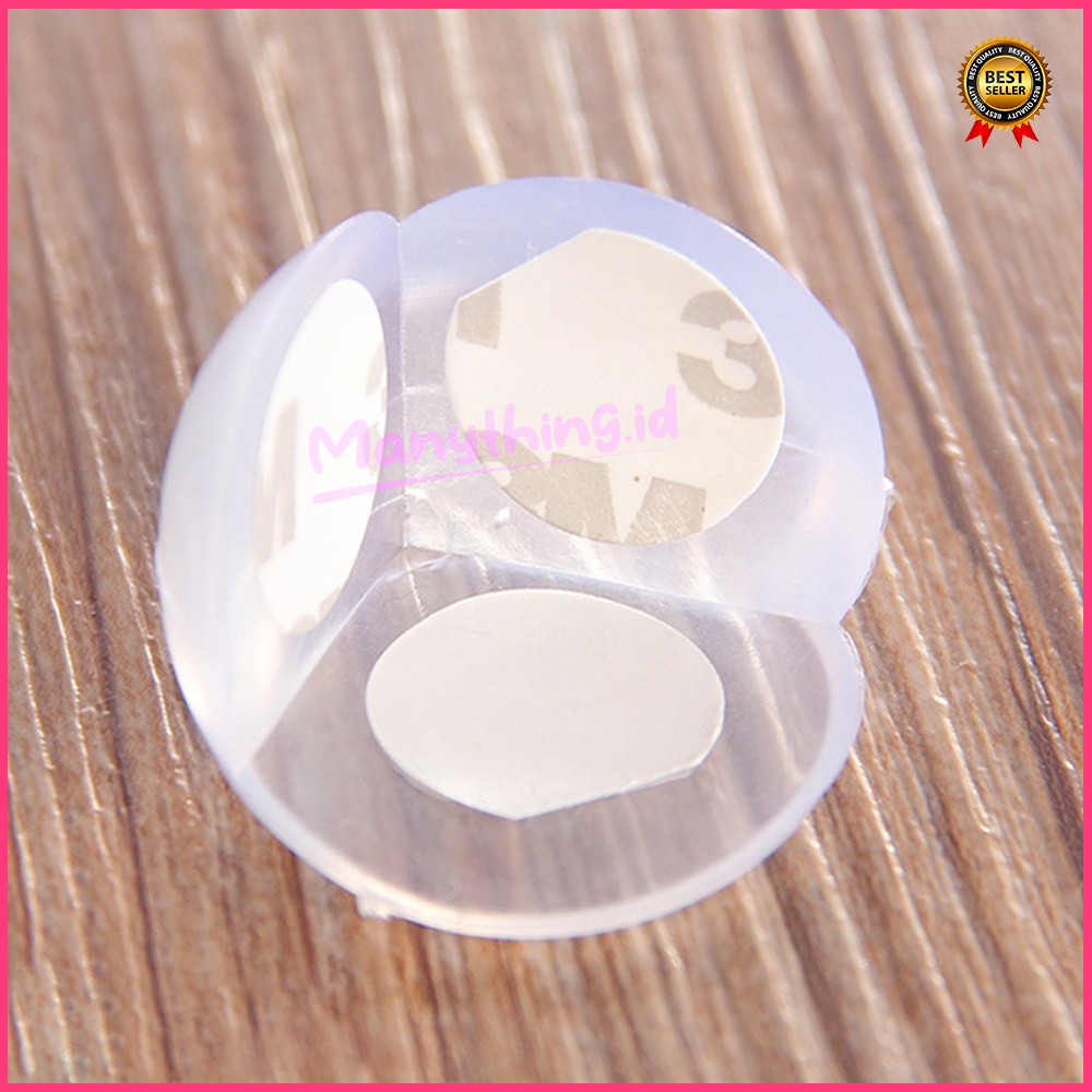 [Check Out 1000] Pelindung Sudut Meja Oval Transparan / Pengaman Siku Silicone Bening Karet 3M Ujung Kaca Kayu Lemari