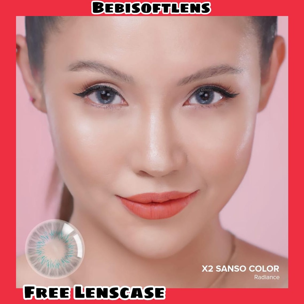 X2 SANSO PINK &amp; X2 SANSO BLACK DIA 14.50mm NORMAL / softlens / softlense /softlen Lensa Kontak