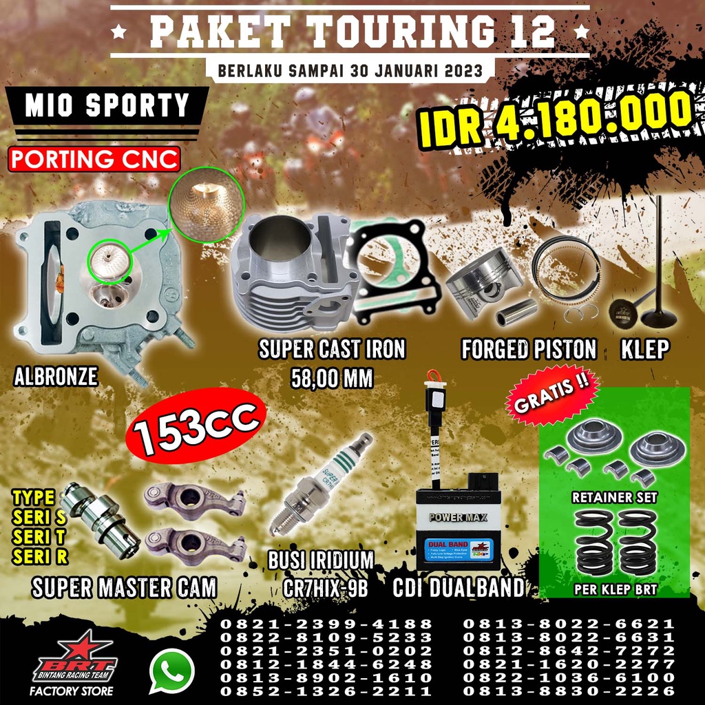 PAKET TOURING 12 MIO SPORTY OLD / MIO SMILE NEW BRT