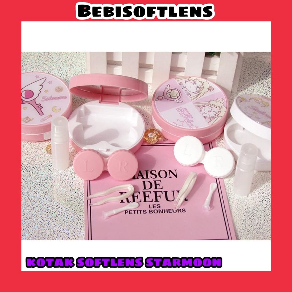 Kotak Softlens Star Moon bulat wadah softlens tempat softlens / BB