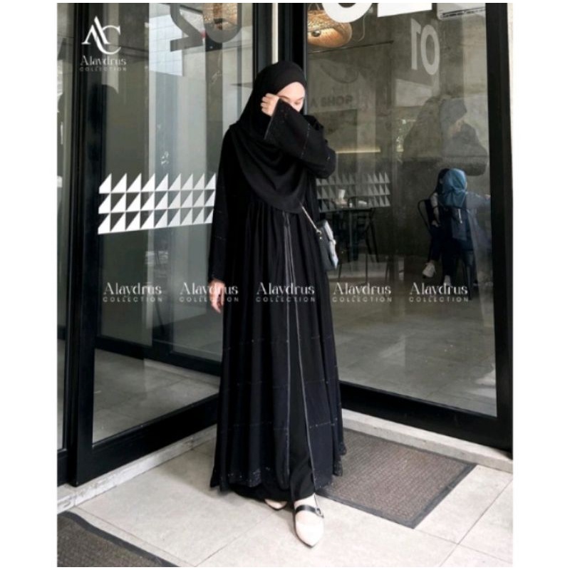 ABAYA HITAM TURKEY GAMIS MUSLIMAH JUBAH UMROH DUBAI TURKEY