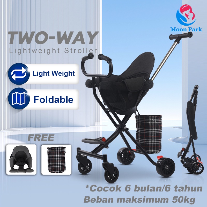 stroller baby lipat stroler bayi lipat kereta dorong bayi lipat/kereta dorong naungan lipat kereta dorong teduh yang bisa dilipat kereta bayi kereta dorong bayi Baby Stroller Kereta Bayi 2-Way Travel With Umbrella Lightweight Foldable Stroller for Baby