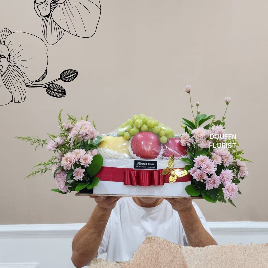 DQueen Florist Hampers  Bunga Buah Segar Bayi Baby Wanita Bingkisan Premium Seserahan Pernikahan