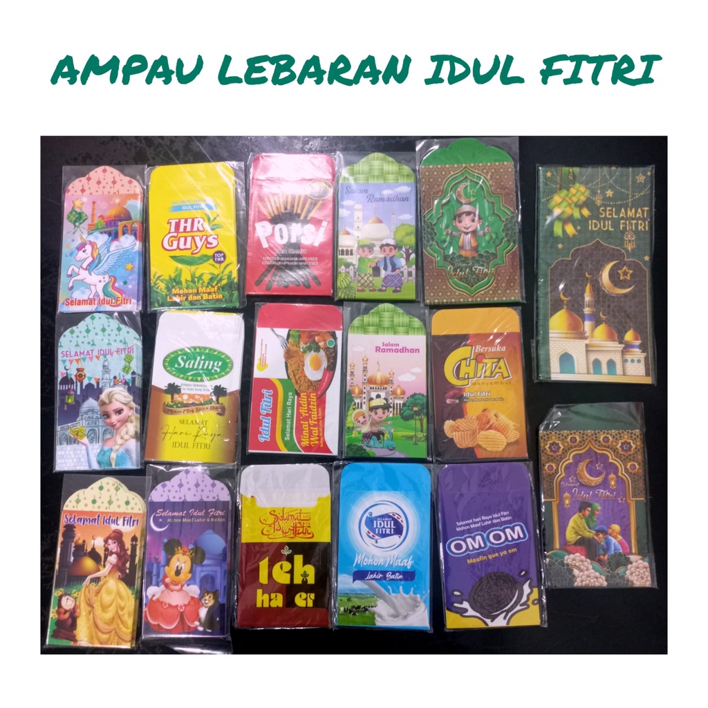 Amplop ampau angpau Lebaran Idul Fitri karakter Angpao Lucu snack