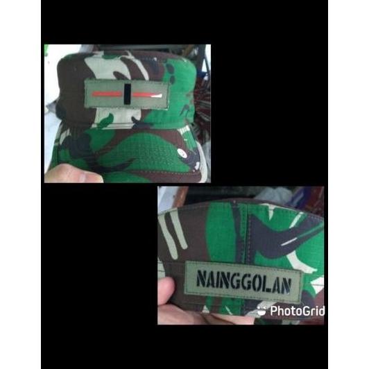 VELBED TOPI PET PDL BAHAN VELBED 1 SET NAMA+PANGKAT PATCH LASER EL09I09A82L