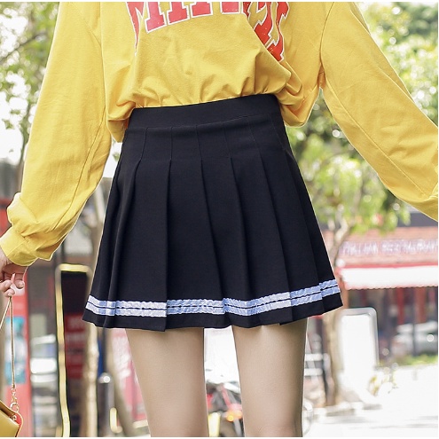 GirlWish Korean Mini Tennis Skort / Mini Skirt Tennis / Rok Pendek Korea / Rok Tennis Pendek 1289