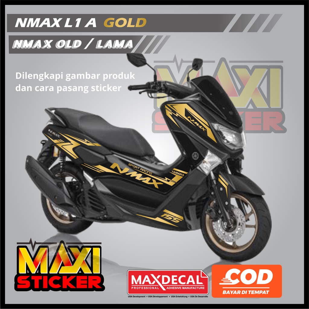 Stiker Striping Nmax Gold Silver Aksesoris Cutting Sticker Nmax 2016-2019