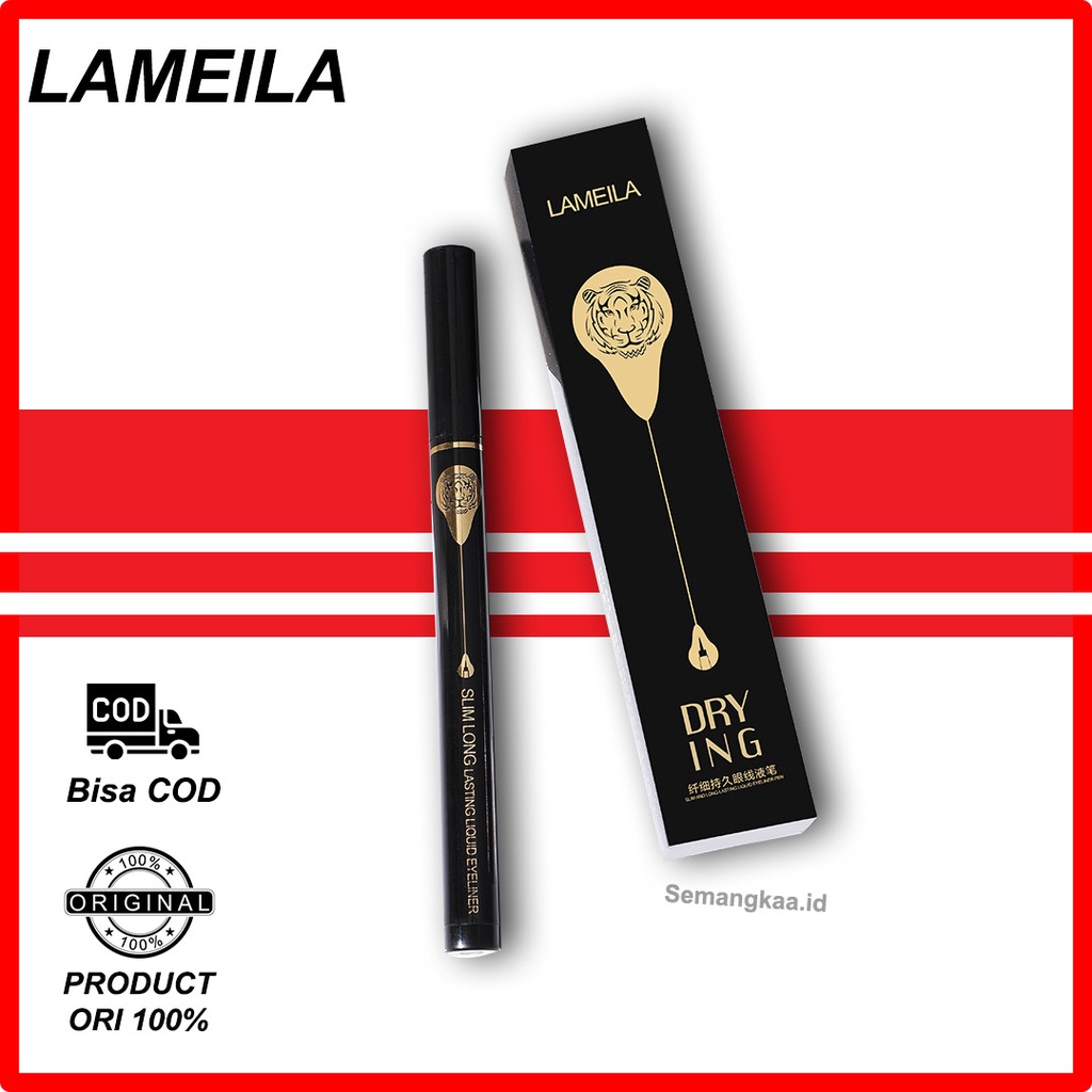 LAMEILA Eyeliner Mata Black Gold Tiger Waterproof And Drable LA132