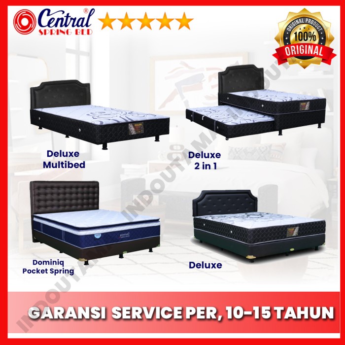 Terlaris Springbed Central - Multibed - Spring Bed 2 In 1 - Deluxe - Dominiq