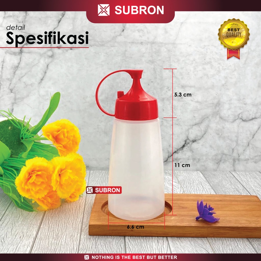 Botol Saus / Kecap 300ml Plastik - SUBRON 12OZ