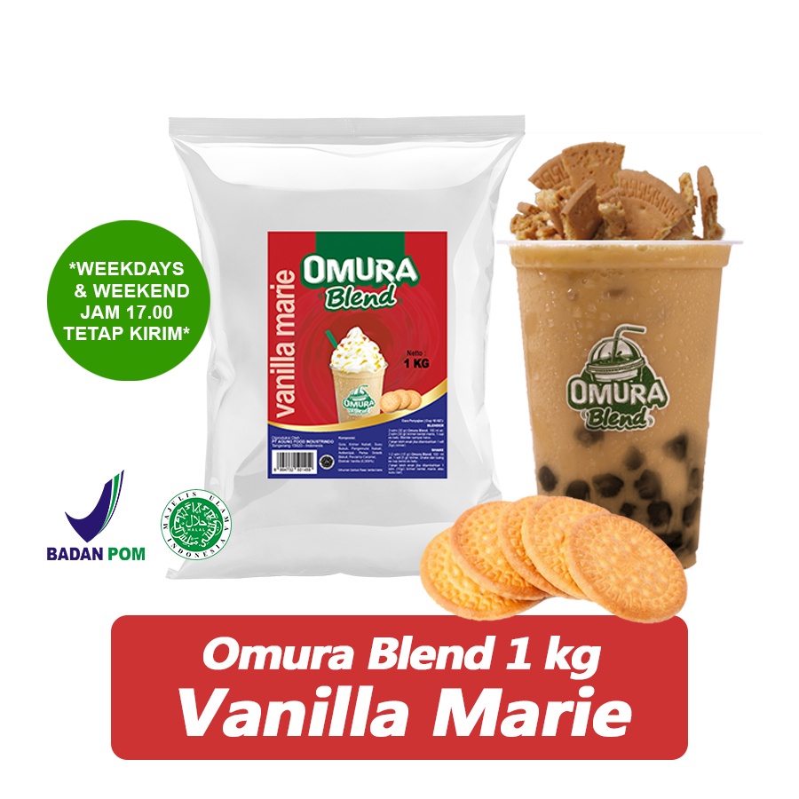 

[Ready-Stock] OMURA Blend Bubuk Minuman Rasa Vanilla Marie / Biskuit Marie Powder Drink 1 Kg Omura Powder