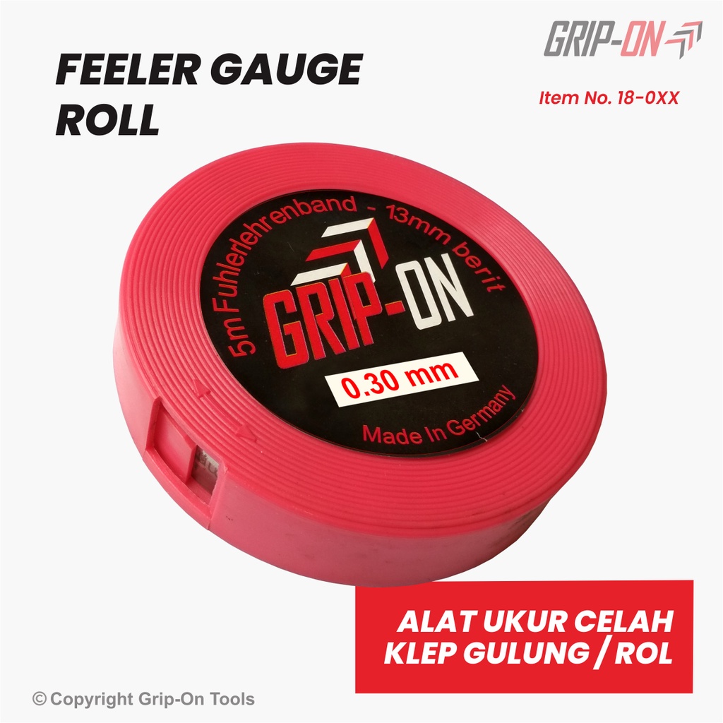 Grip-On Feeler Gauge Roll Alat Ukur Celah Klep Gulung / Rol 5 Meter